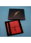 Defter Kalem Kırmızı Renk
