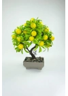Dekor Ağaç Limon Ağacı Saksılı Dekoratif Ağaç Biblo 24x13 cm