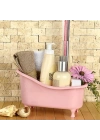®  Dekoratif Mini Küvet Şeklinde Çok Amaçlı  Banyo Düzenleyici Sepet