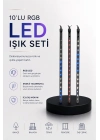 Dekoratif Ortam Aydınlatması RGB LED 10’lu Çubuk Seti