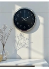 ® Dekoratif Ve Şık 40 Cm Krom Metal Duvar Saati