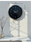 ® Dekoratif Ve Şık 40 Cm Krom Metal Duvar Saati