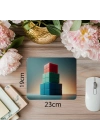 Denge Temalı Minimalist Blok Tasarımı - 19x23 cm 2 mm Dikdörtgen İthal Baskılı Mouse Pad
