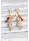 Deniz Kabuğu Model Deniz Temalı Kadın Küpe