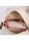 Deri Anne Bebek Bakım Sırt Çantası 7130 Krem