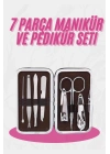 Deri Çanta Hediyeli 7 Parça Manikür-Pedikür Tırnak Bakım Seti