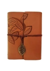 Deri Yaprak Desenli Defter