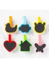 Desenli Notlu Ahşap Mandal (6lı Set - 10 Paket)