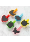 Desenli Notlu Ahşap Mandal (6lı Set - 10 Paket)