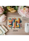 Dik Açılı Geometrik Blok Tasarımı Mousepad - 19x23 cm 2 mm Dikdörtgen İthal Baskılı Mouse Pad