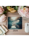 Dinginlik Sembolü Beyaz Tüy Mouse Pad - 19x23 cm 2 mm Dikdörtgen İthal Baskılı Mouse Pad