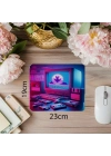 Disketli Retro Bilgisayar Mousepad – CRT Ekranlı - 19x23 cm 2 mm Dikdörtgen İthal Baskılı Mouse Pad