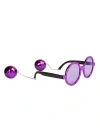 Disko Toplu Küpeli Parti Gözlüğü Mor Renk 15x16 Cm