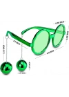 Disko Toplu Küpeli Parti Gözlüğü Yeşil Renk