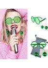 Disko Toplu Küpeli Parti Gözlüğü Yeşil Renk
