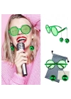 Disko Toplu Küpeli Parti Gözlüğü Yeşil Renk