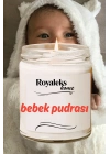 Doğal Özel Seri Kokulu Dekoratif Kavanoz Mum 210 cc - Bebek Pudrası - RYL