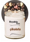 Doğal Özel Seri Kokulu Dekoratif Kavanoz Mum 210 cc - Çikolata - RYL