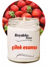 Doğal Özel Seri Kokulu Dekoratif Kavanoz Mum 210 cc - Çilek Esansı - RYL