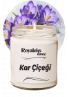 Doğal Özel Seri Kokulu Dekoratif Kavanoz Mum 210 cc - Kar Çiçeği - RYL
