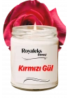 Doğal Özel Seri Kokulu Dekoratif Kavanoz Mum 210 cc - Kırmızı Gül Esansı - RYL