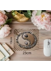 Doğal Taşlarla Yin Yang Mousepad - 19x23 cm 2 mm Dikdörtgen İthal Baskılı Mouse Pad
