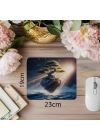 Doğayla Dengede Minimal Mouse Pad - 19x23 cm 2 mm Dikdörtgen İthal Baskılı Mouse Pad
