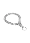 Doggie Eğitim Serisi Çift Sıra Boğma Zincirli Köpek Boyun Tasması - 2,5x35-45cm Chrome