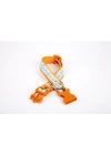 Doggie Pati Desenli Dokuma Köpek Boyun Tasması 3 cm x 36-60 cm Turuncu