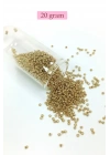 Dökme Cam Kum Boncuk (11/0) 2 mm - 20 Gram -  Altın - BNC024