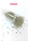 Dökme Cam Kum Boncuk (11/0) 2 mm - 20 Gram -  Gümüş - BNC022
