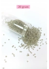 Dökme Cam Kum Boncuk (11/0) 2 mm - 20 Gram -  Gümüş - BNC022