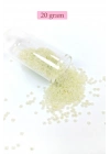 Dökme Cam Kum Boncuk (11/0) 2 mm - 20 Gram -  Krem - BNC012