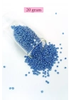 Dökme Cam Kum Boncuk (11/0) 2 mm - 20 Gram -  Mavi - BNC009