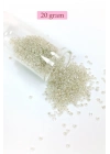 Dökme Cam Kum Boncuk (11/0) 2 mm - 20 Gram -  Şeffaf - BNC034