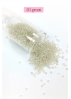Dökme Cam Kum Boncuk (11/0) 2 mm - 20 Gram -  Şeffaf - BNC034