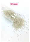 Dökme Cam Kum Boncuk (11/0) 2 mm - 20 Gram -  Şeffaf - BNC034