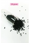 Dökme Cam Kum Boncuk (11/0) 2 mm - 20 Gram -  Siyah - BNC010