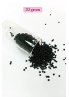 Dökme Cam Kum Boncuk (11/0) 2 mm - 20 Gram -  Siyah - BNC010