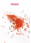 Dökme Cam Kum Boncuk (11/0) 2 mm - 20 Gram -  Turuncu - BNC013