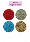 Dökme Cam Kum Boncuk (11/0) 2 mm - 4 Renk - Toplam 80 Gram -  BNC404