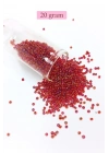 Dökme Cam Kum Boncuk (11/0) 2 mm - 4 Renk - Toplam 80 Gram -  BNC405