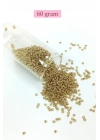 Dökme Cam Kum Boncuk (11/0) 2 mm - 60 Gram -  Altın - BNC059