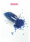 Dökme Cam Kum Boncuk (11/0) 2 mm - 60 Gram -  Koyu Mavi - BNC052