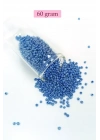 Dökme Cam Kum Boncuk (11/0) 2 mm - 60 Gram -  Mavi - BNC044