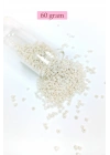 Dökme Cam Kum Boncuk (11/0) 2 mm - 60 Gram -  Parlak Beyaz - BNC065