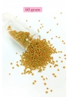 Dökme Cam Kum Boncuk (11/0) 2 mm - 60 Gram -  Sarı Turuncu - BNC066