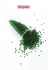 Dökme Cam Kum Boncuk (11/0) 2 mm - 60 Gram -  Şefaf Koyu Yeşil - BNC037