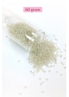 Dökme Cam Kum Boncuk (11/0) 2 mm - 60 Gram -  Şeffaf - BNC069