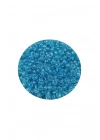 Dökme Cam Kum Boncuk (11/0) 2 mm - 60 Gram -  Şeffaf Koyu Camgöbeği - BNC061